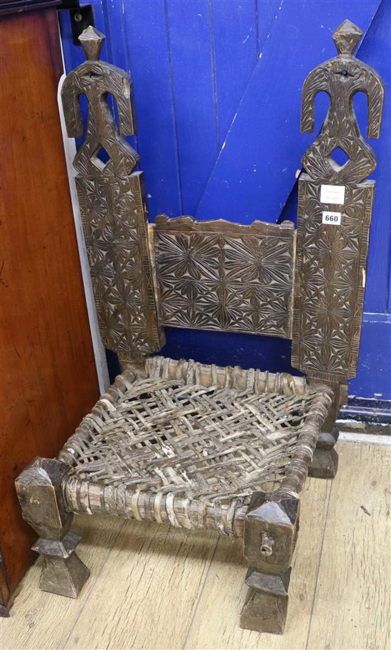 An African low chair